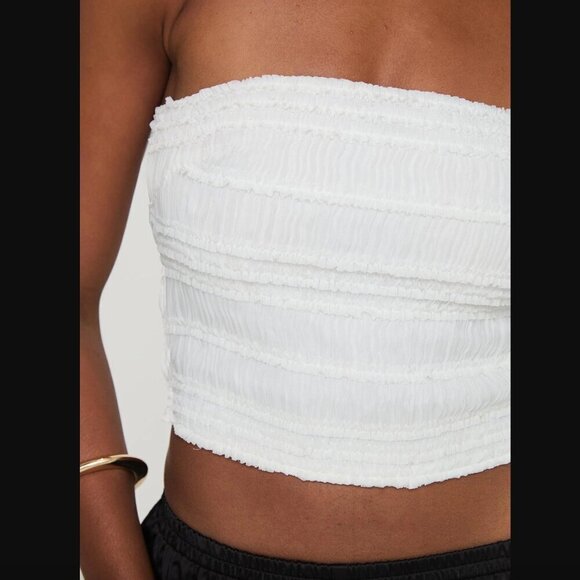 Princess Polly Lelande White Tube Top 6 - Picture 10 of 12